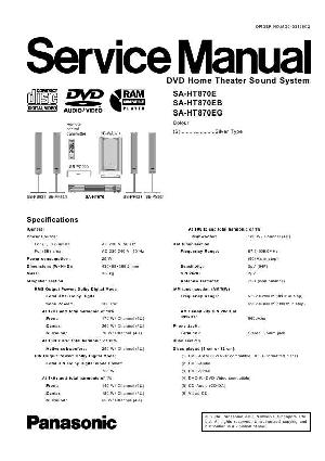 Сервисная инструкция Panasonic SA-HT870E ― Manual-Shop.ru