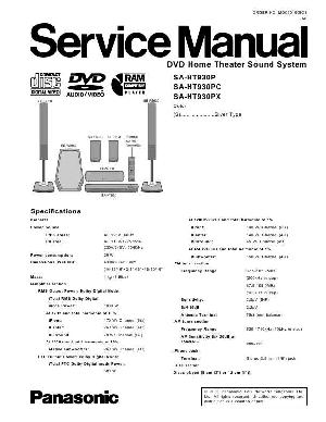 Сервисная инструкция Panasonic SA-HT930P, SA-HT930PC, SA-HT930PX ― Manual-Shop.ru