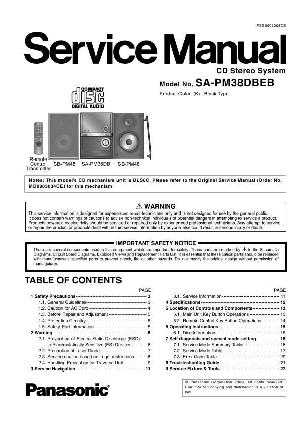 Сервисная инструкция Panasonic SA-PM38DBEB ― Manual-Shop.ru