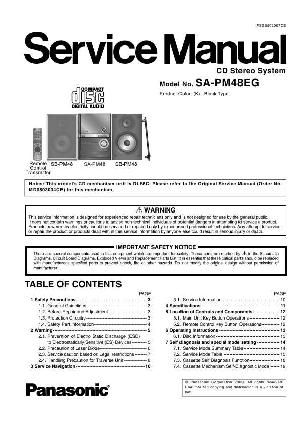 Сервисная инструкция Panasonic SA-PM48EG ― Manual-Shop.ru
