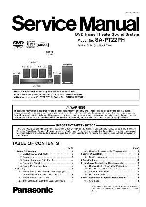 Сервисная инструкция Panasonic SA-PT22PH ― Manual-Shop.ru