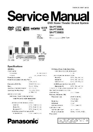 Сервисная инструкция Panasonic SA-PT350E, EB, EG ― Manual-Shop.ru