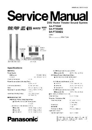 Сервисная инструкция Panasonic SA-PT550E ― Manual-Shop.ru