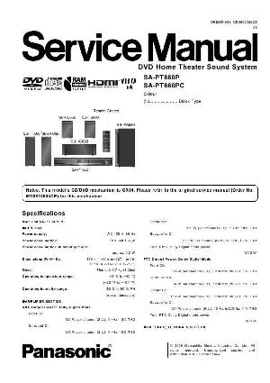 Сервисная инструкция Panasonic SA-PT660P, SA-PT660PC ― Manual-Shop.ru