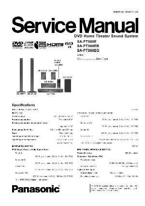 Сервисная инструкция Panasonic SA-PT860E, EB, EG ― Manual-Shop.ru