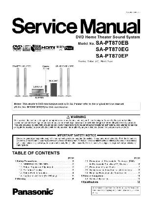Сервисная инструкция Panasonic SA-PT870E ― Manual-Shop.ru