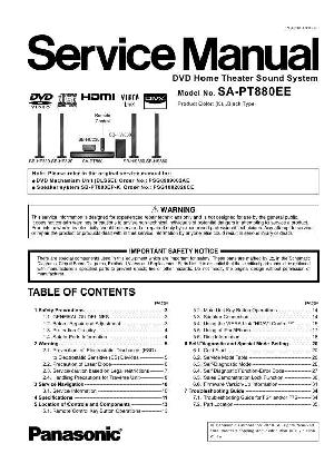 Сервисная инструкция Panasonic SA-PT880EE ― Manual-Shop.ru