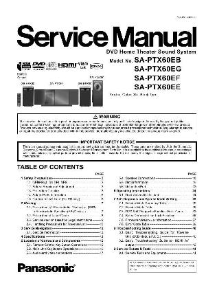 Сервисная инструкция Panasonic SA-PTX60EE, EB, EG, EF ― Manual-Shop.ru