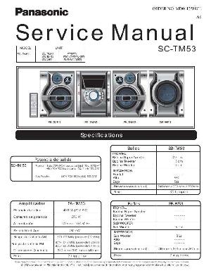 Сервисная инструкция Panasonic SA-TM53 ― Manual-Shop.ru