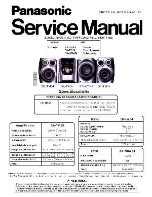 Сервисная инструкция Panasonic SA-TM54 ― Manual-Shop.ru
