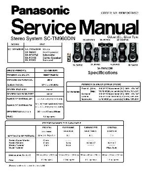 Сервисная инструкция Panasonic SA-TM960DIN ― Manual-Shop.ru