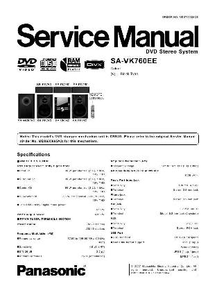Сервисная инструкция Panasonic SA-VK760EE ― Manual-Shop.ru