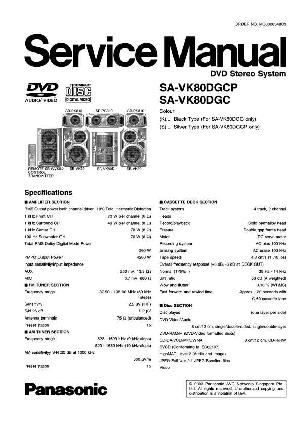 Сервисная инструкция Panasonic SA-VK80D ― Manual-Shop.ru