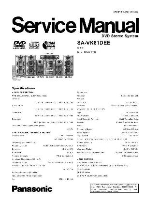 Сервисная инструкция Panasonic SA-VK81DEE (SC-VK81) ― Manual-Shop.ru