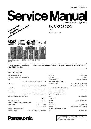Сервисная инструкция Panasonic SA-VK825DGC ― Manual-Shop.ru