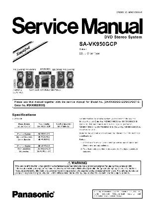 Сервисная инструкция Panasonic SA-VK950GCP ― Manual-Shop.ru