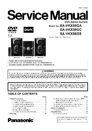 Сервисная инструкция Panasonic SA-VKX60GA ― Manual-Shop.ru