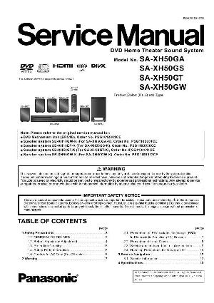 Сервисная инструкция Panasonic SA-XH50GA ― Manual-Shop.ru