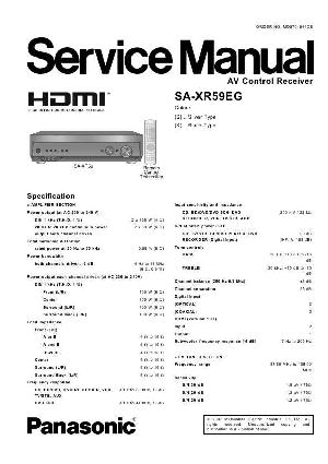 Сервисная инструкция Panasonic SA-XR59EG ― Manual-Shop.ru