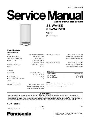 Сервисная инструкция Panasonic SB-WA15E ― Manual-Shop.ru