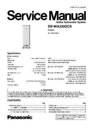 Сервисная инструкция Panasonic SB-WA330GCS ― Manual-Shop.ru