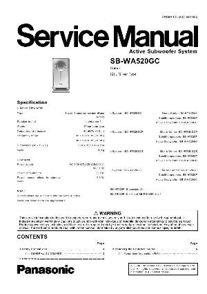 Сервисная инструкция Panasonic SB-WA520GC  ― Manual-Shop.ru