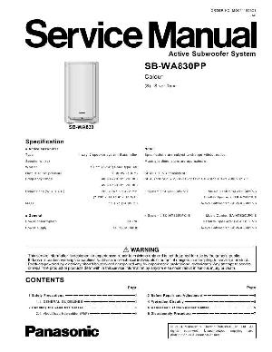 Сервисная инструкция Panasonic SB-WA830PP ― Manual-Shop.ru