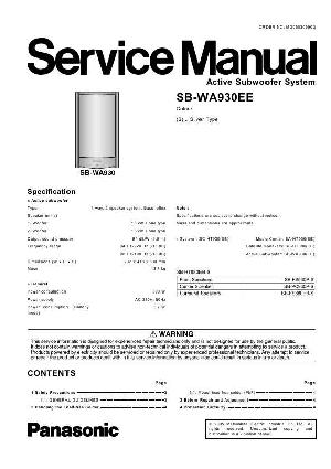 Сервисная инструкция Panasonic SB-WA930EE ― Manual-Shop.ru