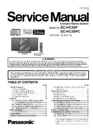 Сервисная инструкция Panasonic SC-HC20P, PC ― Manual-Shop.ru