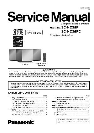 Сервисная инструкция Panasonic SC-HC35P ― Manual-Shop.ru