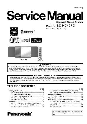 Сервисная инструкция Panasonic SC-HC40PC ― Manual-Shop.ru