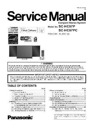 Сервисная инструкция Panasonic SC-HC57PC ― Manual-Shop.ru