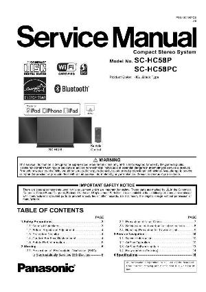 Сервисная инструкция Panasonic SC-HC58P, PC ― Manual-Shop.ru