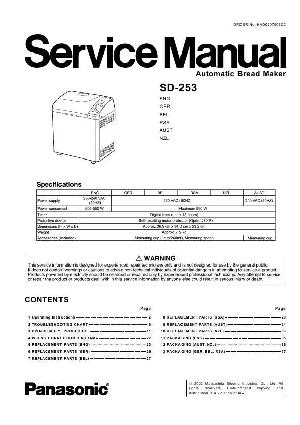 Сервисная инструкция Panasonic SD-253 ― Manual-Shop.ru
