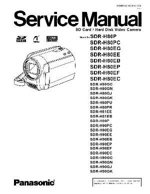 Сервисная инструкция Panasonic SDR-H80P, SDR-H81, SDR-H90 ― Manual-Shop.ru