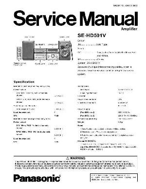 Сервисная инструкция Panasonic SE-HD501V ― Manual-Shop.ru
