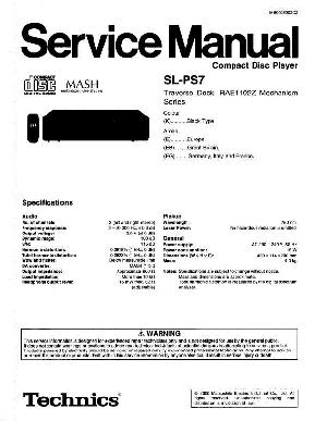 Сервисная инструкция Panasonic SL-PS7 (Technics) ― Manual-Shop.ru