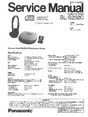 Сервисная инструкция Panasonic SL-S232C ― Manual-Shop.ru