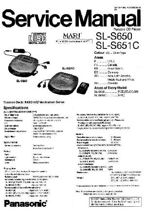 Сервисная инструкция Panasonic SL-S650, SL-S651C ― Manual-Shop.ru