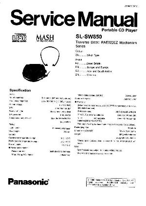 Сервисная инструкция Panasonic SL-SW850 ― Manual-Shop.ru