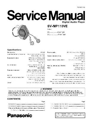 Сервисная инструкция Panasonic SV-MP110VE ― Manual-Shop.ru