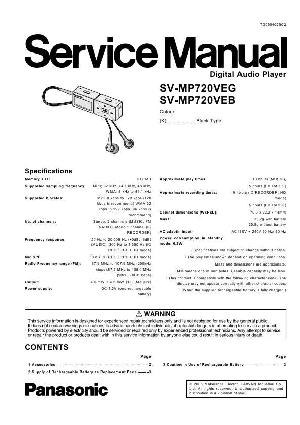 Сервисная инструкция Panasonic SV-MP720 ― Manual-Shop.ru