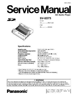 Сервисная инструкция Panasonic SV-SD75 ― Manual-Shop.ru