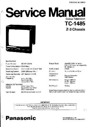 Сервисная инструкция Panasonic TC-1485, Z3-Chassis ― Manual-Shop.ru