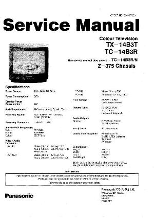 Сервисная инструкция Panasonic TC-14B3R, TX-14B3T, Z-375-Chassis ― Manual-Shop.ru