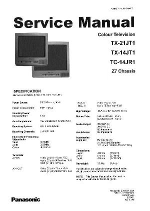Сервисная инструкция Panasonic TC-14JR1, TX-14JT1, TX-21JT1, Z7-Chassis ― Manual-Shop.ru