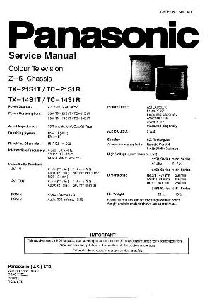 Сервисная инструкция Panasonic TC-14S1R, TC-21S1R, TX-14S1T, TX-21S1T, Z-5-Chassis ― Manual-Shop.ru