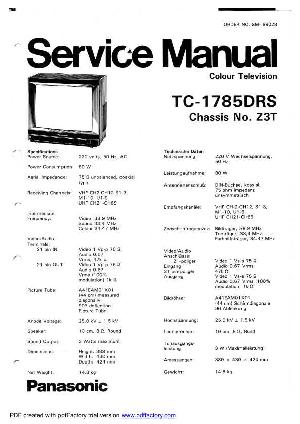 Сервисная инструкция Panasonic TC-1785DRS, Z3T-Chassis ― Manual-Shop.ru