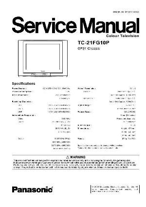 Сервисная инструкция Panasonic TC-21FG10P ― Manual-Shop.ru