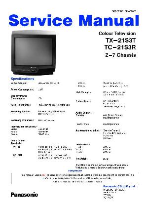 Сервисная инструкция Panasonic TC-21S3R, TX-21S3T, Z-7-Chassis ― Manual-Shop.ru